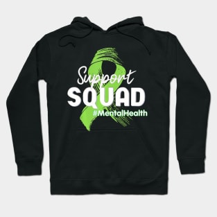 Support Squad Mental Health Awareness Lime Green Ribbon Hoodie